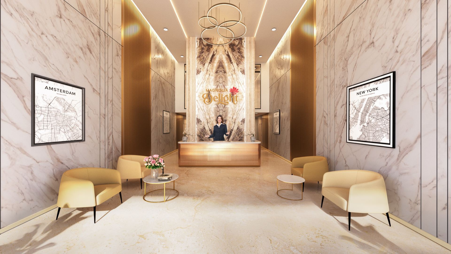 The lobby at Magnolia Delight